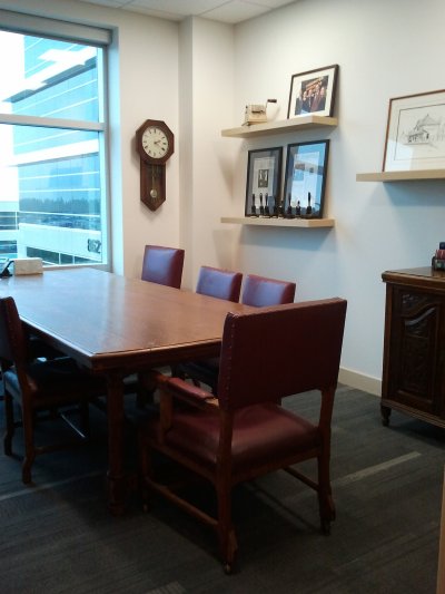 antique boardroom table from Fort Law Office