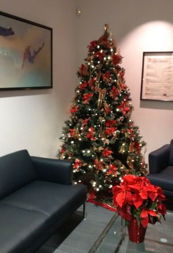LK Law decorates the entrance of its Langley Office for Christmas