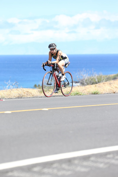 Erin Easingwood cycling in triathlon